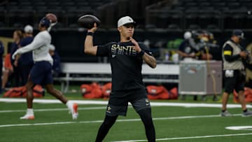 New Orleans Saints quarterback Spencer Rattler 