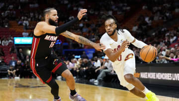 Darius Garland, Cleveland Cavaliers and Caleb Martin, Miami Heat