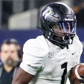 Hours after being named 2025 Texas Gatorade Player of the Year, Richmond Randle junior running back Landen Williams-Callis rushed for 5 touchdowns including a pair of huge 40-plus yarders in the fourth quarter to help the Lions beat Iowa Colony 48-38 on Friday, Dec. 5, 2025.