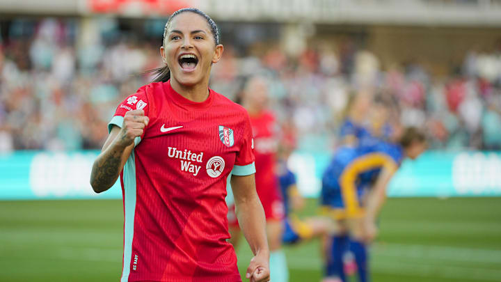 Debinha scored the Current's third goal in a 3–0 win over Utah at CPKC Stadium.