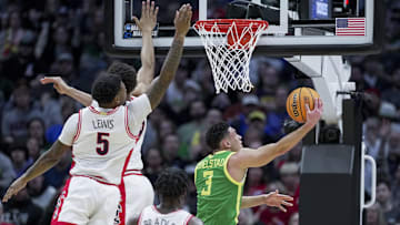 A three-level scorer with great court sense, Jackson Shelstad has NBA dreams, but he has to show improvement in his senior year to realize them.  Mandatory Credit: Stephen Brashear-Imagn Images