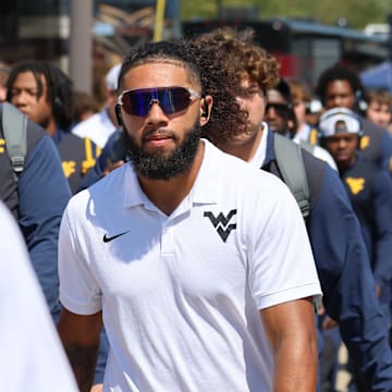 West Virginia University tight end Jacob Barrick
