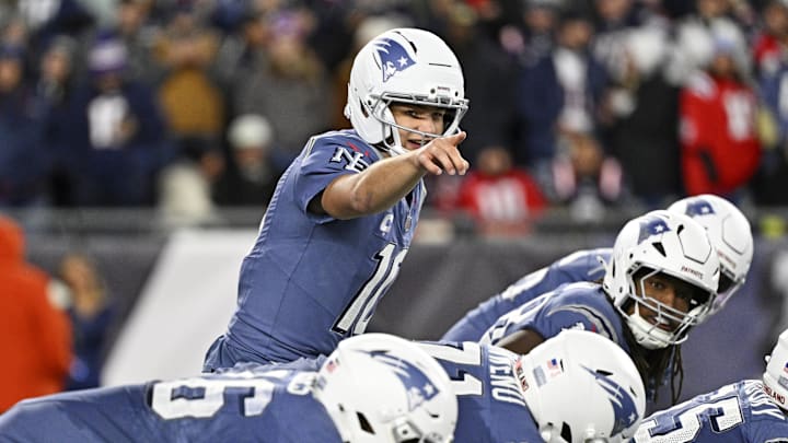 New England Patriots quarterback Drake Maye