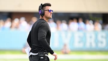 James Madison head coach Bob Chesney on the sideline during a Dukes game. 