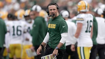 Green Bay Packers head coach Matt LaFleur is shown during the first quarter of their preseason game Saturday, August 23, 2025 at Lambeau Field in Green Bay, Wisconsin. The Green Bay Packers beat the Seattle Seahawks 20-7.