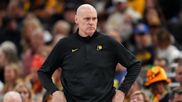 Indiana Pacers head coach Rick Carlisle during a game against the Atlanta Hawks.
