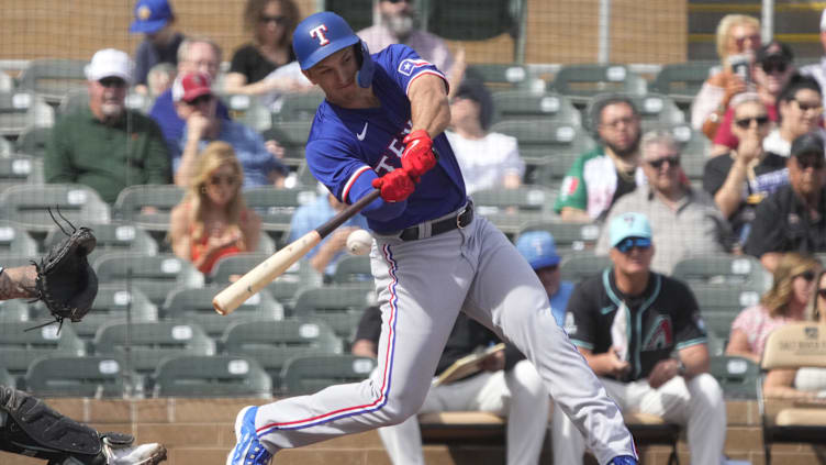 Texas Rangers left fielder Wyatt Langford 