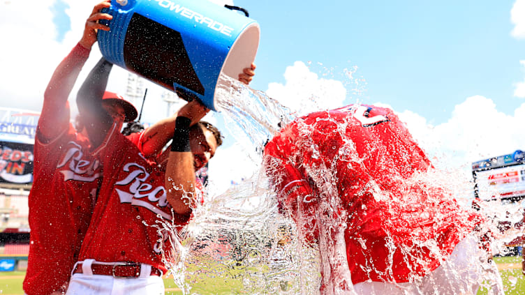 Cincinnati Reds Jose Barrero, Albert Almora Jr., Kyle Farmer