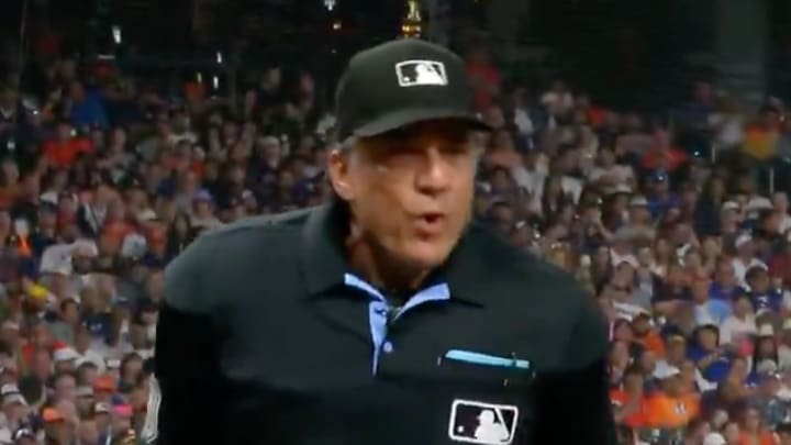 Home-plate umpire Phil Cuzzi didn't want to hear it from the Astros dugout. 