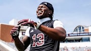 Mississippi State Safety Jahron Manning (13) during the game between the Northern Illinois Huskies and the Mississippi State Bulldogs at Davis Wade Stadium at Scott Field in Starkville, Miss.