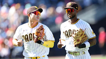San Diego Padres players Ha-seong Kim, Jurickson Profar