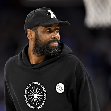 Kyrie Irving defended his new teammate on X.