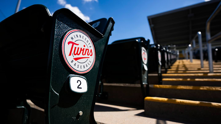 Pitchers and catchers take part in the Minnesota Twins spring training workouts at Hammond Stadium on Fort Myers on Thursday, Feb. 15, 2024.