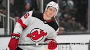 New Jersey Devils left wing Erik Haula during the second period against the San Jose Sharks.