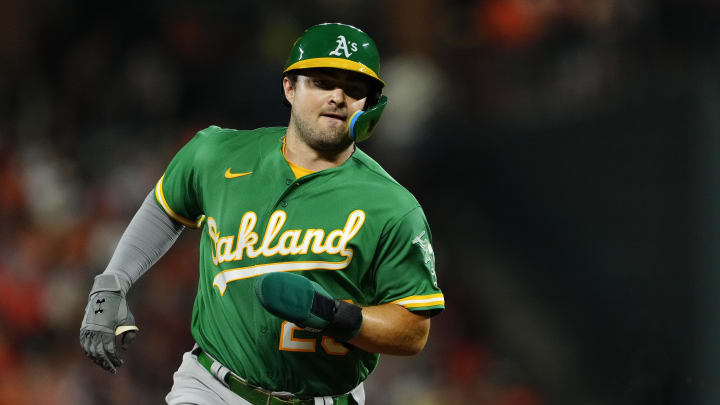 Oakland Athletics designated hitter Shea Langeliers.