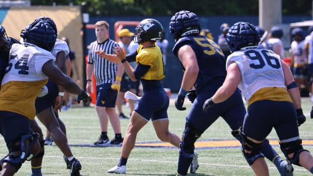 West Virginia University quarterback Garrett Greene.