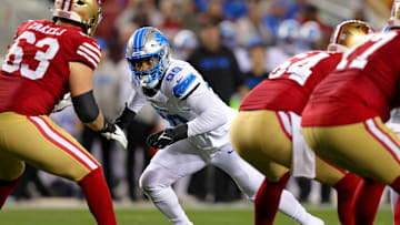 Dec 30, 2024; Santa Clara, California, USA; Detroit Lions defensive end Za'Darius Smith (99) during the game against the San Francisco 49ers at Levi's Stadium.
