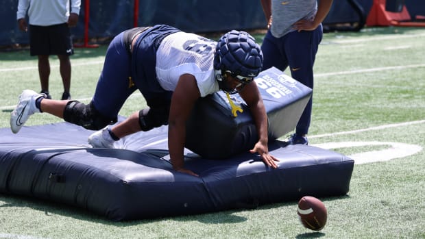 West Virginia University defensive lineman Nate Gabriel.