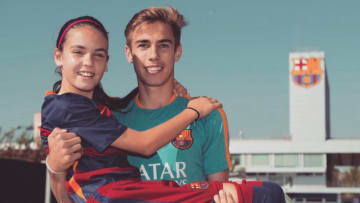 Ariadna y Oscar Mingueza cumplieron el sueño de jugar en el Barcelona