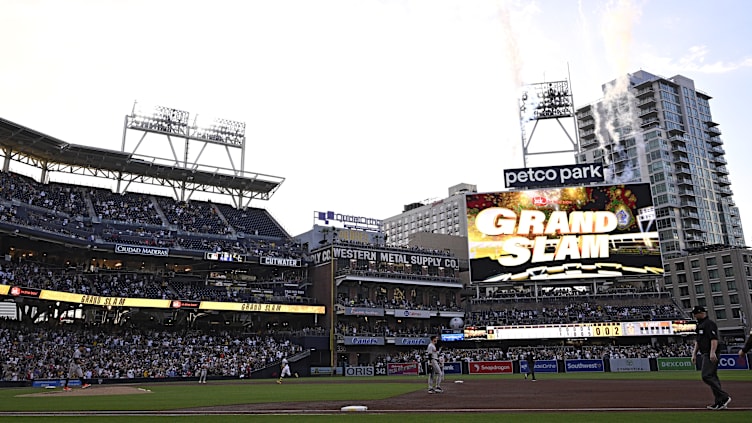 San Diego Padres catcher Gary Sanchez (99) rounds the bases after hitting a grand slam.