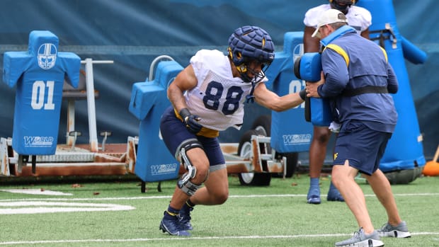 West Virginia University defensive lineman Donovan Grayson.