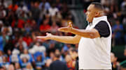 Jan 17, 2023; New Orleans, Louisiana, USA; Tulane Green Wave head coach Ron Hunter cheers at the crowd during the second half against the Houston Cougars at Avron B. Fogelman Arena in Devlin Fieldhouse.
