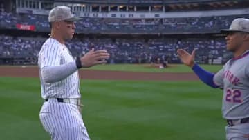 Judge (left) and Soto (right) were teammates on the Yankees for one season. 