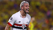 Homem-gol do São Paulo, Calleri inaugurou o placar no Banco Pichincha.