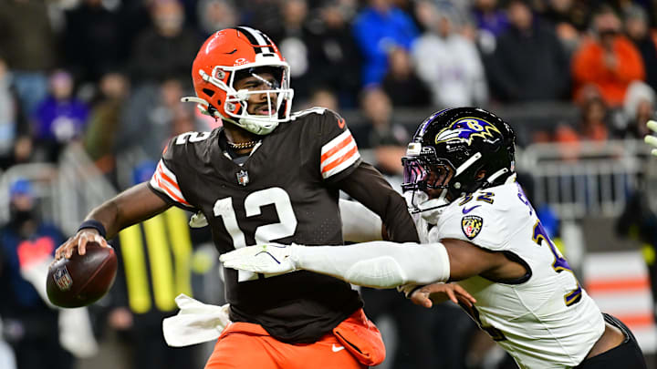 Shedeur Sanders saw his first NFL action in the Browns’ loss to the Ravens on Sunday. 