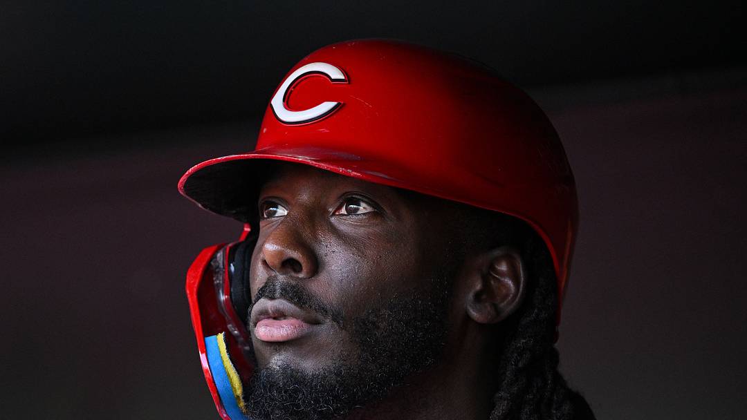 Jul 25, 2026; St. Louis, Missouri, USA; Cincinnati Reds shortstop Elly de la Cruz (44) looks on before a game against the St. Louis Cardinals at Busch Stadium. Mandatory Credit: Jeff Curry-Imagn Images Jul 25, 2026; St. Louis, Missouri, USA; Cincinnati Reds shortstop Elly de la Cruz (44) looks on before a game against the St. Louis Cardinals at Busch Stadium. Mandatory Credit: Jeff Curry-Imagn Images