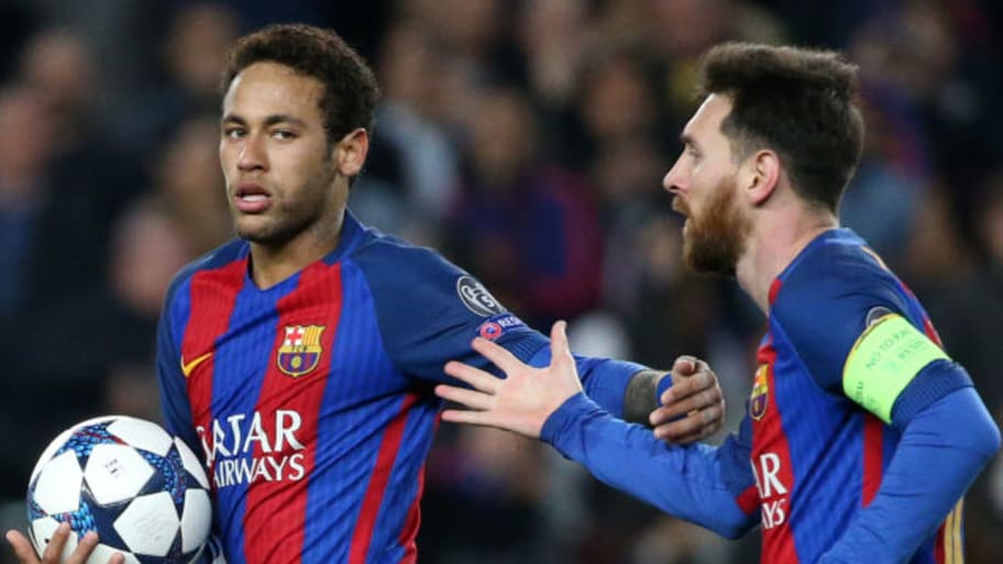 Neymar and Lionel Messi at Barcelona