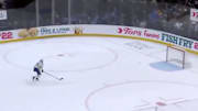 Sabres defenseman Rasmus Dahlin attempts to save a puck headed for Buffalo's empty net. 