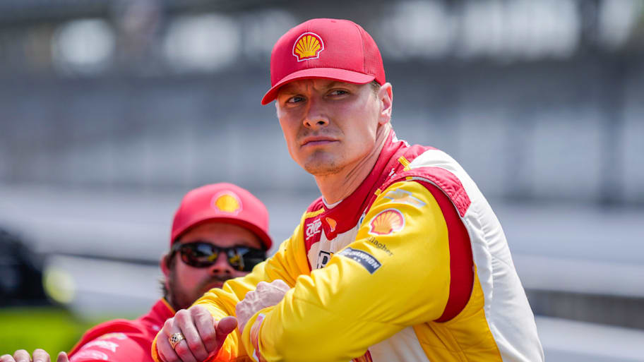 Josef Newgarden looks on during practice for the Indy 500. | Grace Hollars/IndyStar / USA TODAY NETWORK via Imagn Images