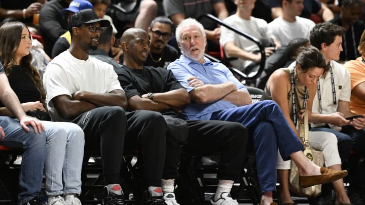 Harrison Barnes, Chris Paul, Gregg Popovich