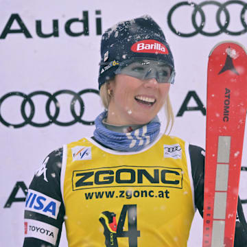 Mikaela Shiffrin on Dec 3, 2023.