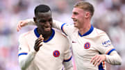 Nicolas Jackson (left) and Cole Palmer were included in the starting XI against Brentford