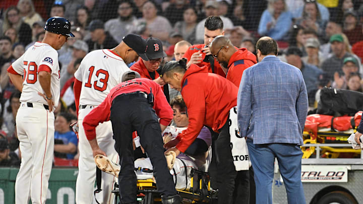 Boston Red Sox first baseman Triston Casas suffered a season-ending injury against the Minnesota Twins in 2025.