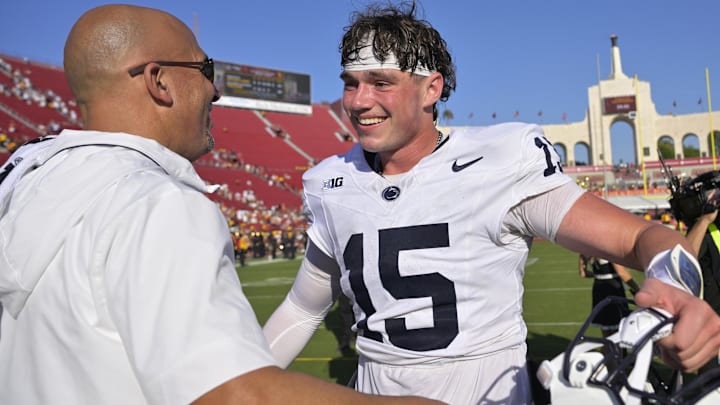 Penn State Nittany Lions quarterback Drew Allar (15)