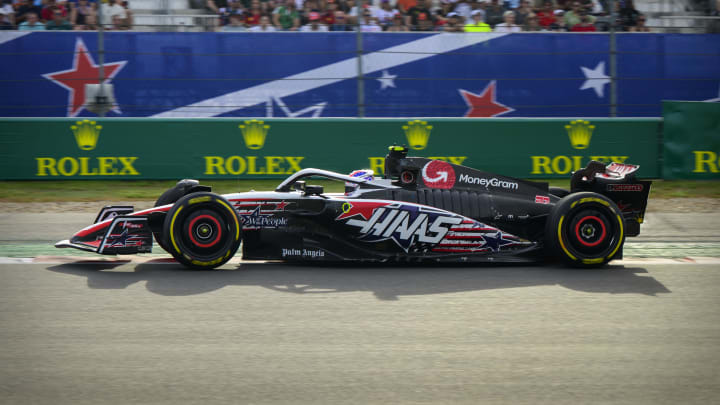 Oct 21, 2023; Austin, Texas, USA; Moneygram Haas F1 driver Nico Hulkenberg (27) of Team Germany drives during the Sprint Race of the 2023 United States Grand Prix at Circuit of the Americas. Mandatory Credit: Jerome Miron-USA TODAY Sports