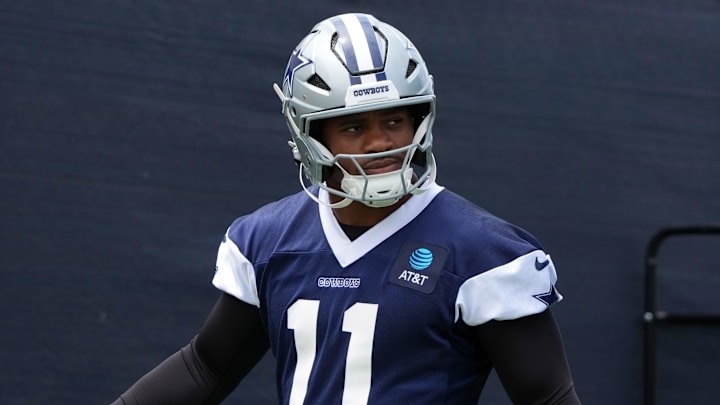 Micah Parsons was present at Cowboys training camp Tuesday but didn’t participate amid negotiations for a contract extension.