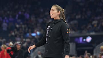 Golden State Valkyries guard Kate Martin (20) at Chase Center.
