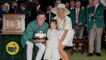 Rory McIlroy celebrated with his family after his Masters win. 