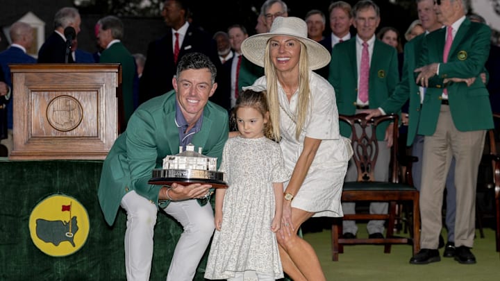 Rory McIlroy celebrated with his family after his Masters win. Rory McIlroy celebrated with his family after his Masters win.
