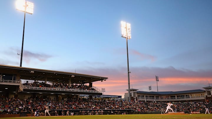 Relief pitcher and AFL West All-Star Evan Kruczynski of the St. Louis Cardinals throws a pitch during the 2018 Arizona Fall League All-Star Game at Surprise Stadium in Surprise, Arizona.
