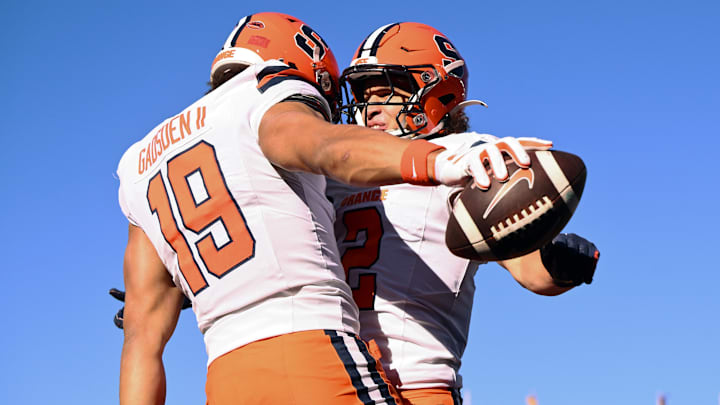 Syracuse football first-year head coach Fran Brown provided an update on the future of two star receivers in the 2024 season.
