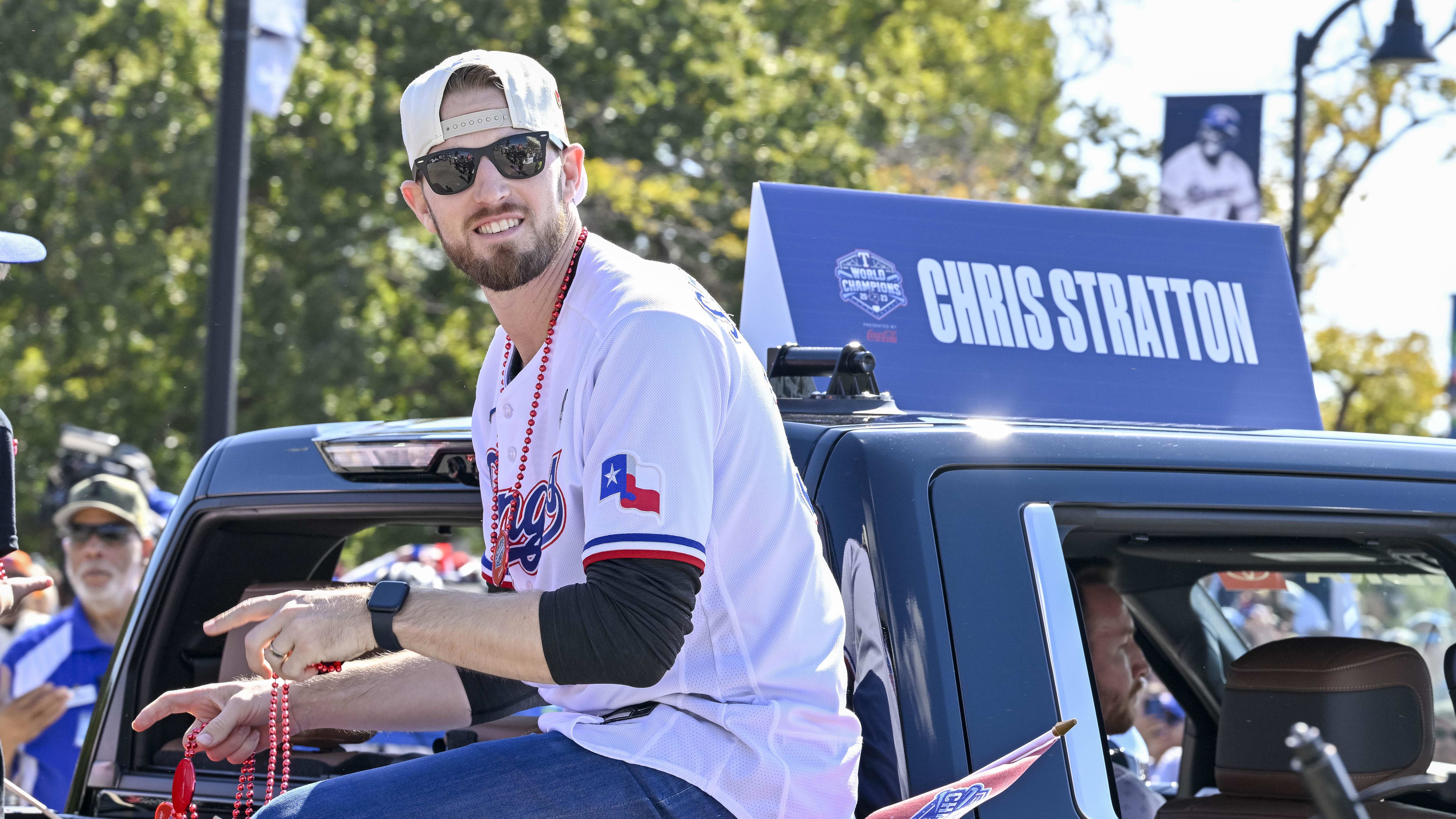 Three ex-Texas Rangers showcased their World Series rings in Kansas City.