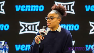 Olivia Miles at the PayPal Panel at Big 12 Media Days