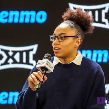 Olivia Miles at the PayPal Panel at Big 12 Media Days