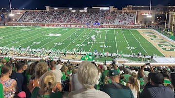 Buford's brand new Phillip Beard Stadium was packed for the Wolves opening night game with Milton, on Thursday.