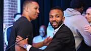 Jeff Peterson Greeting Grant Williams